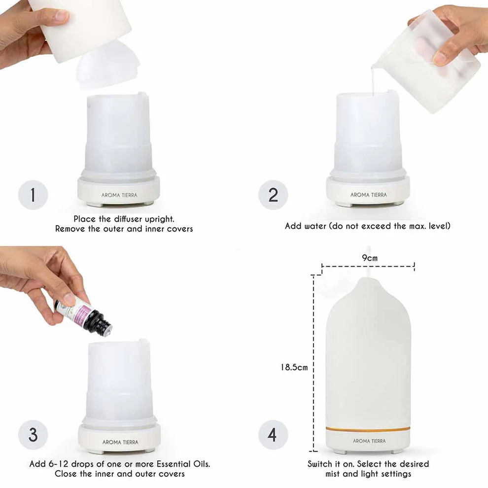 Santorini Dawn - Ceramic Essential Oil Diffuser (Electric) - Image 3